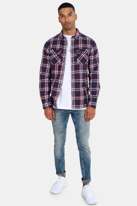 Superdry Lumberjack Lite Skjorta Burgundy Horizon Check