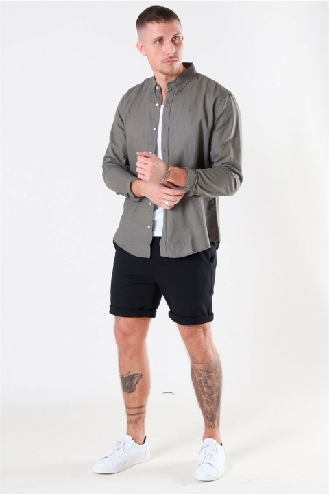 Clean Cut Copenhagen Cotton Linen Skjorta Dusty Green