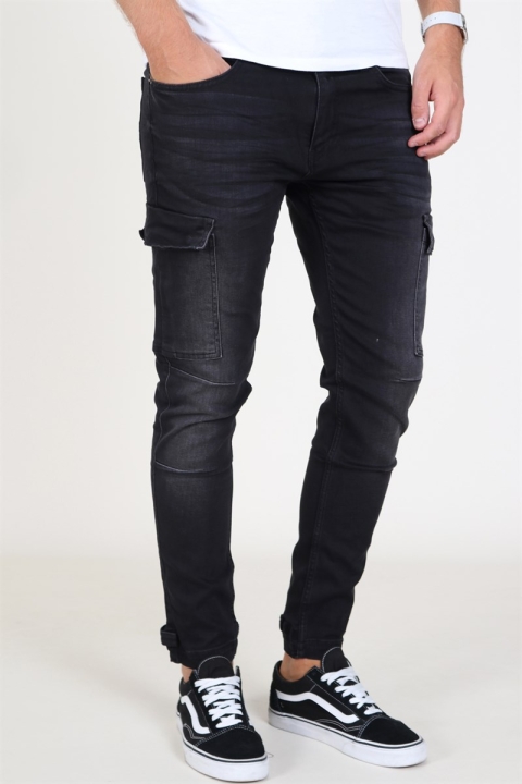 Liebhaveri Tobias Stretch Cargopants Black Washed