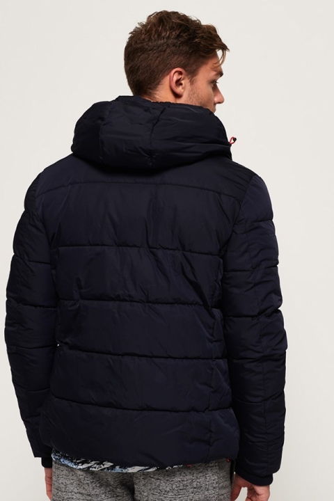 Superdry Sports Puffer Jacka Navy/Bright Red