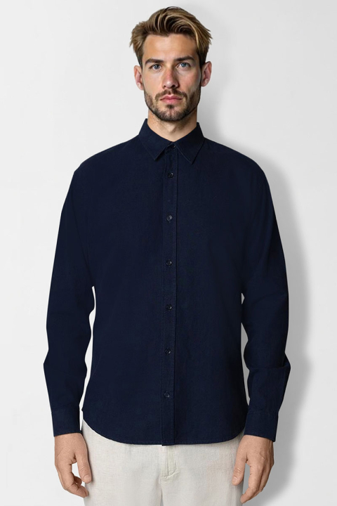 Clean Cut Copenhagen Luca shirt LS Navy