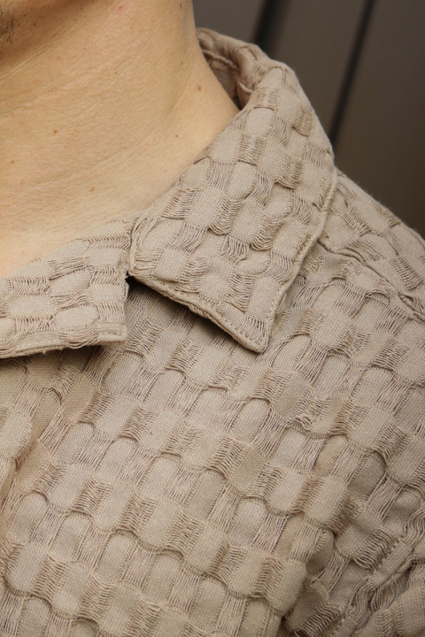 ONLY & SONS Braddock Regular SS Resort Waffle Shirt Chinchilla
