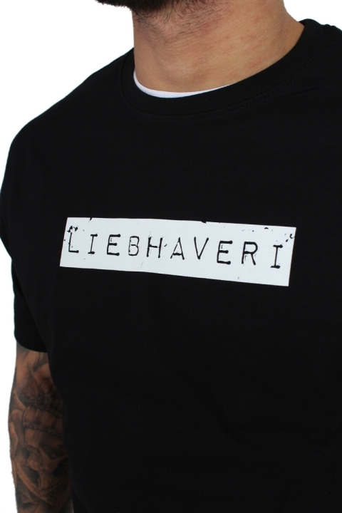 Liebhaveri Vintage Mens Longline T-shirt Svart