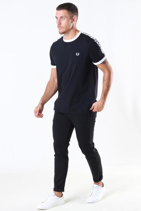 Fred Perry Taped Ringaer T-Shirt Black