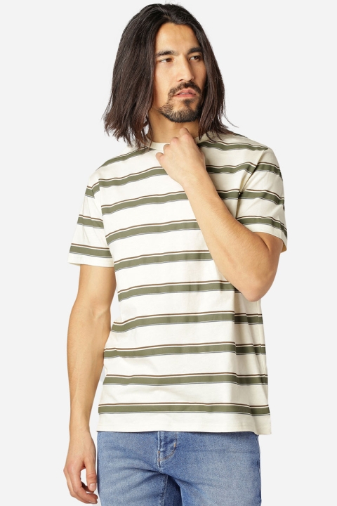 Clean Cut Copenhagen Grant Striped Tee Ecru