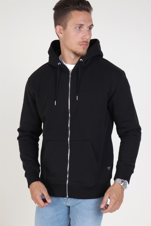 Jack & Jones Soft Sweat Zip Hood Black