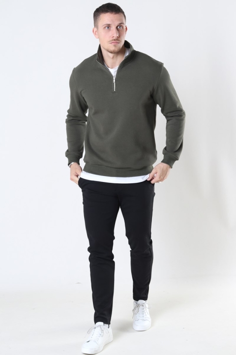 Only & Sons Ceres Life Half Zip Sweat Olive Night