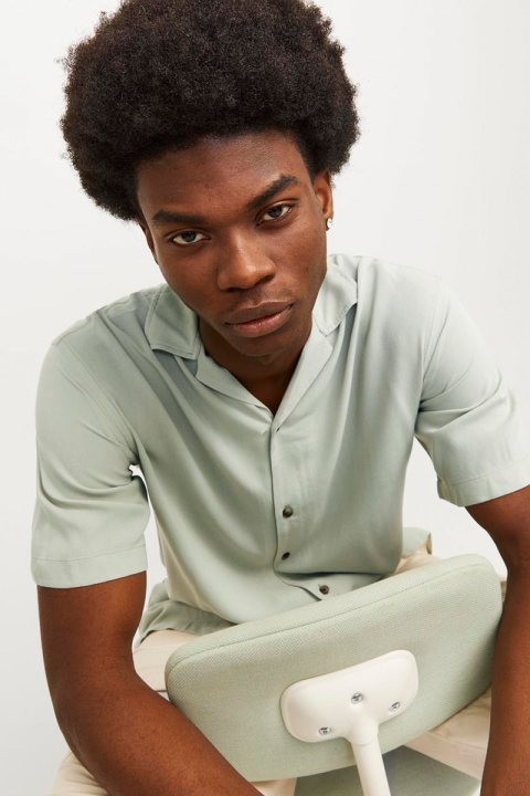 Jack & Jones Jeff Solid Resort Shirt SS Desert Sage