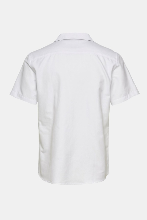 Only & Sons Travis SS Reverse Thin Oxford Skjorta White