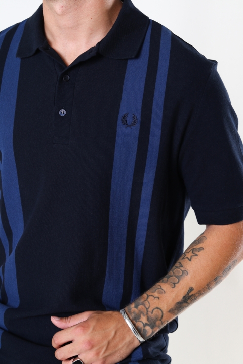 Fred Perry CONTRAST STRIPE POLO 608 Navy