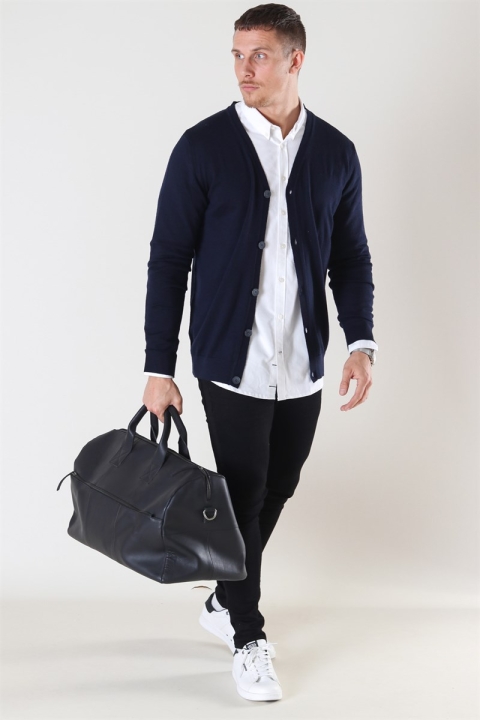 Kronstadt Johannes Merino Sticka Cardigan Navy