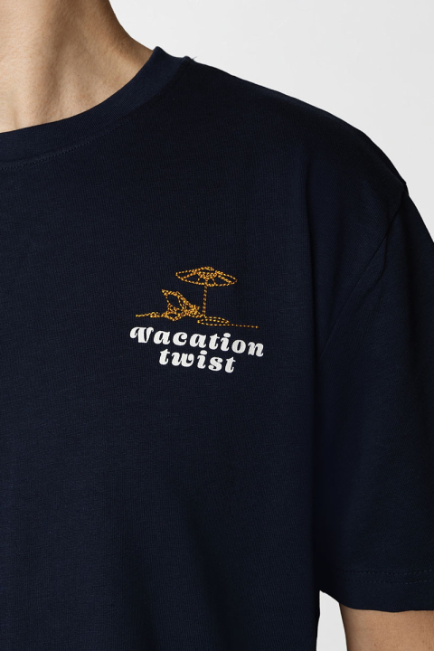 Clean Cut Copenhagen Fred organic T-shirt SS Navy