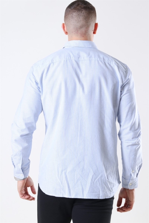 Selected Collect Skjorta White/Light Blue Stripe