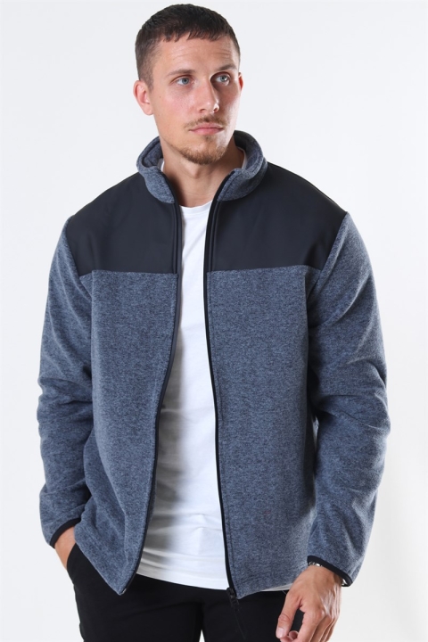 Rains Fleece Zip Puller Jacka Grey Melange