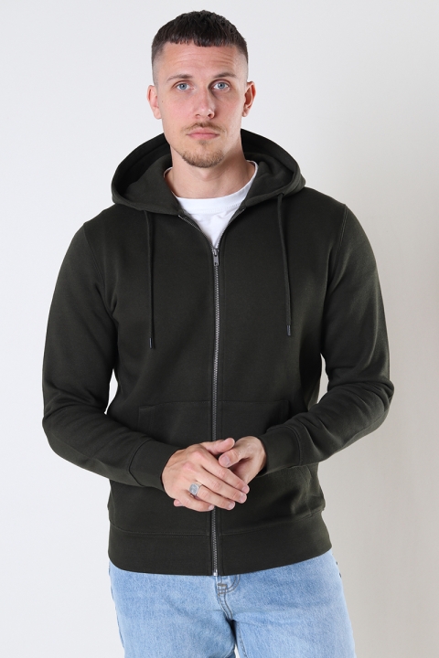 Jack & Jones STAR BASIC SWEAT ZIP HOOD Rosin