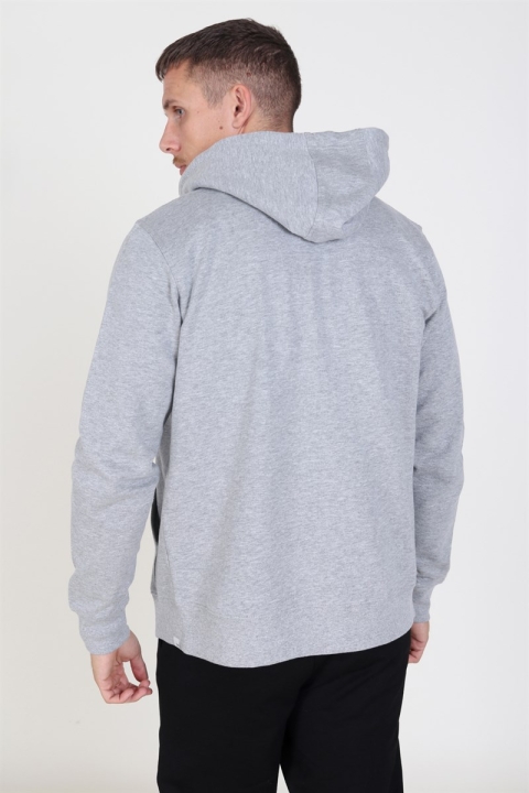 Solid Organic Morgan Zip Sweat Light Grey Mel