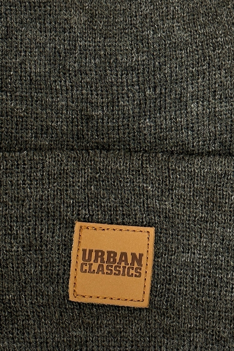 Urban Classics Leatherpatch Long Hatt Charcoal