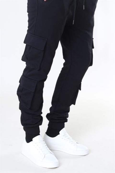 Urban Classics Double Pocket Terry Sweat Pants Black