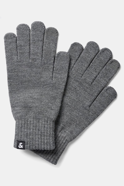 Jack & Jones Barry Stickahandsker Grey Melange