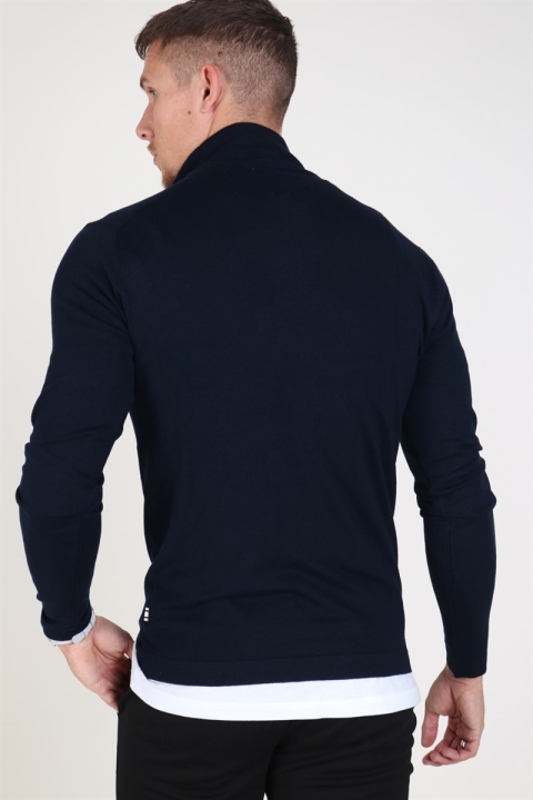 Tailored & Originals Murray Half Zip Sticka Insignia Blue