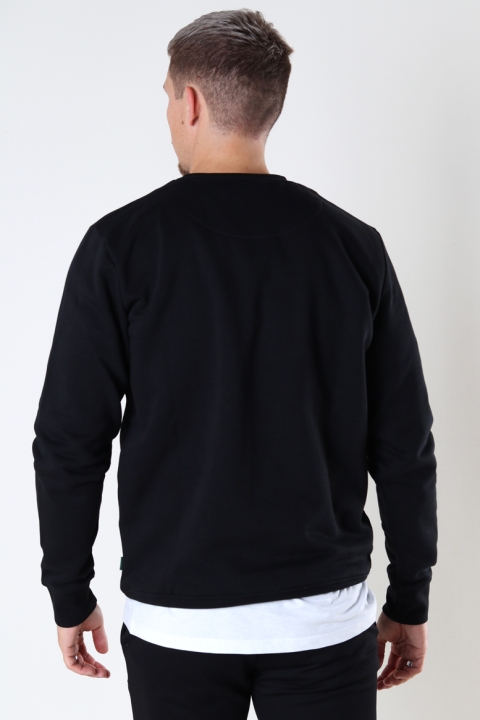 Kronstadt Lars Organic/Recycled sweat crew Black