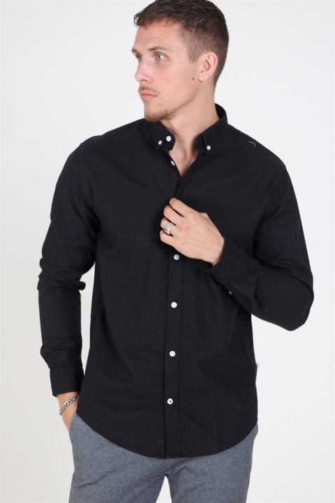 Kronstadt Johan Oxford Washed Skjorta Black