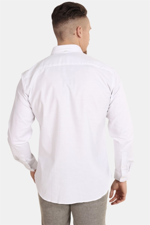 Clean Cut Oxford Plain Skjorta White