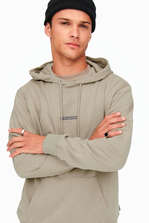 ONLY & SONS ELON LOGO HOOD SWT Silver Lining