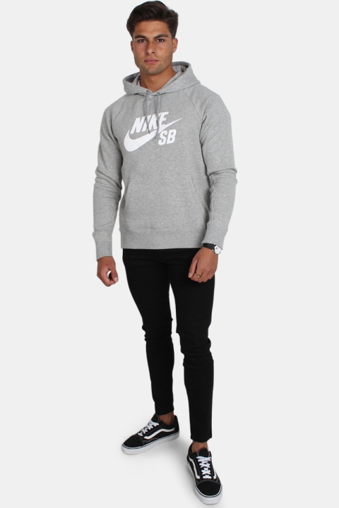 Nike SB Icon Hoodie Grey/White