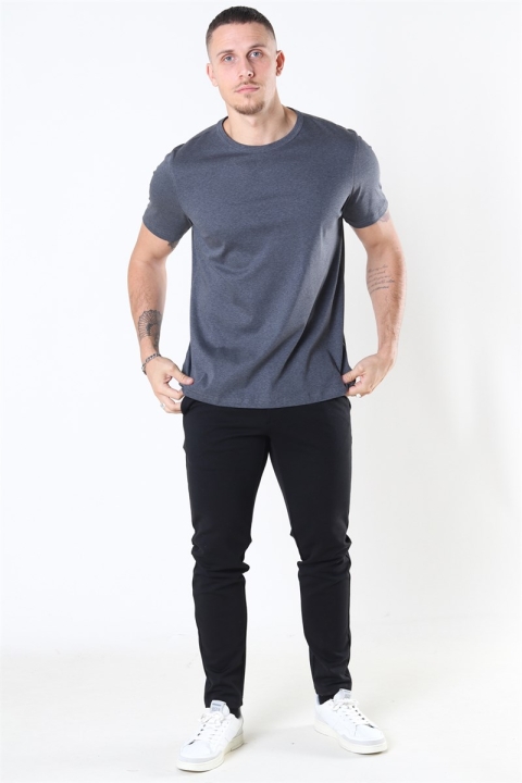 Mos Mosh Perry Basic T-shirt Dark Grey Melange