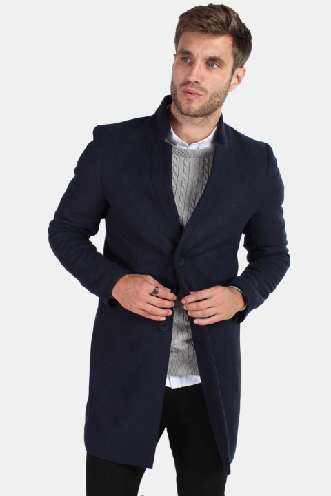 Only & Sons Maximilian Trench Coat Night Sky