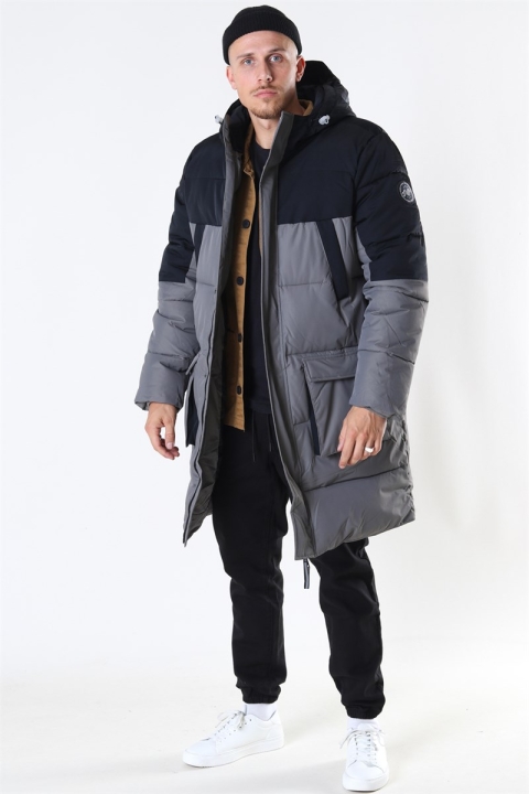 Urban Classics Puffer Parka Jacka Asphalt/Black