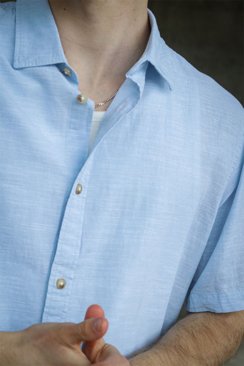 Jack & Jones Summer Shirt SS Chambray Blue