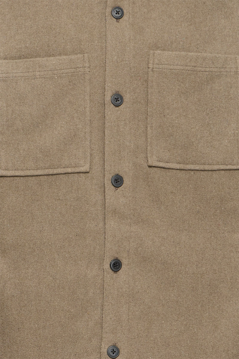 Solid Tam Overshirt Bungee Cord Melange
