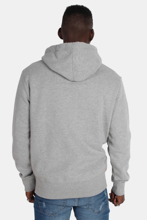 Superdry Orange Label Zip Hoodie Grey Marl