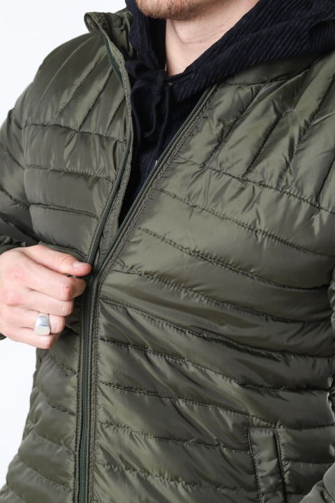 Only & Sons Paul Quilted Highneck Jacka Olive Night