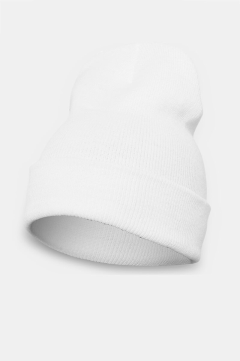 Flexfit Heavyweight Long Beanie Hatt White