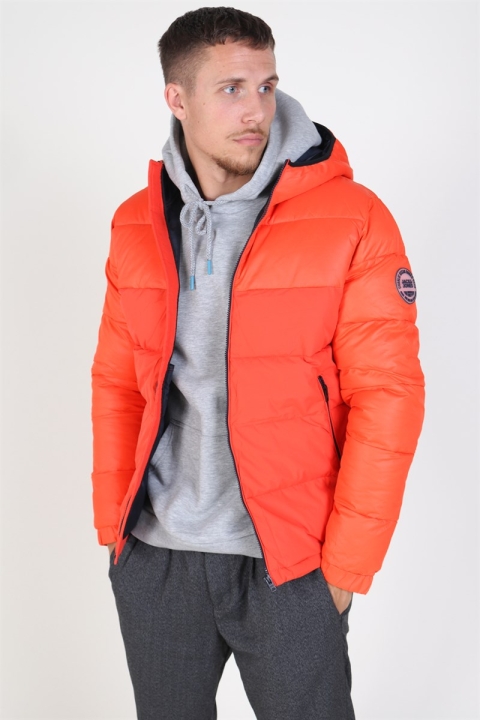 Jack & Jones Oscar Jacka Hood Cherry Tomata