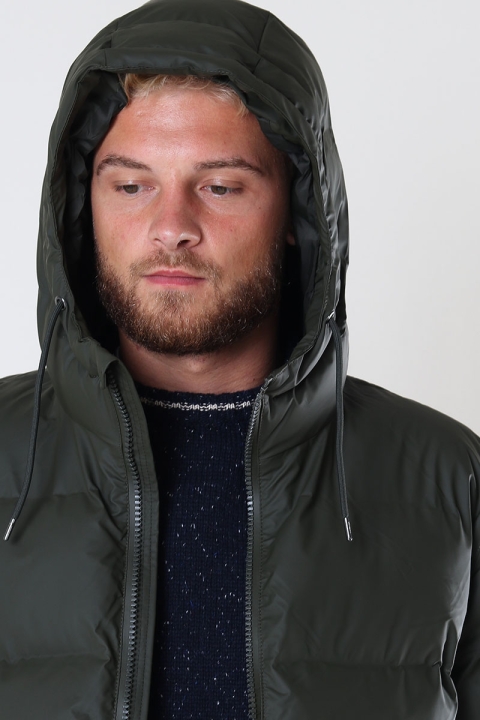 Rains Long Puffer Jacket 03 Green