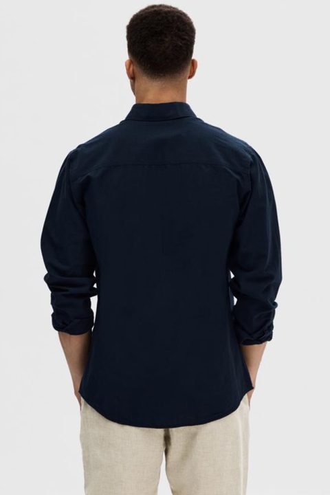 Selected Slim Sun Linen Shirt LS Sky Captain