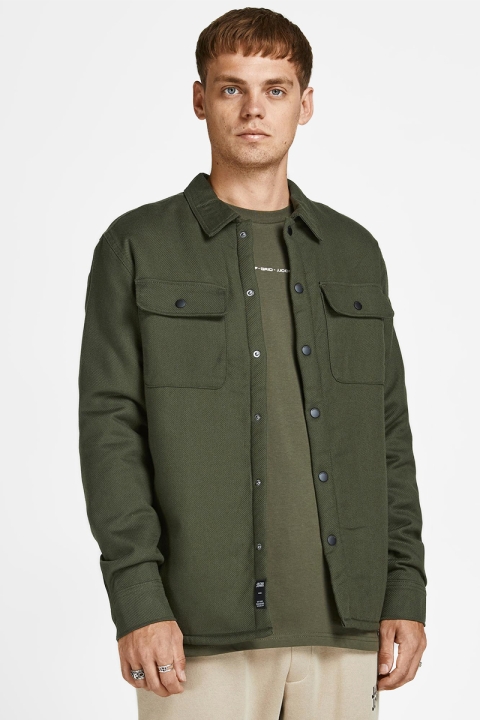 Jack & Jones JCOKIRK TEDDY OVERSHIRT Forest Night