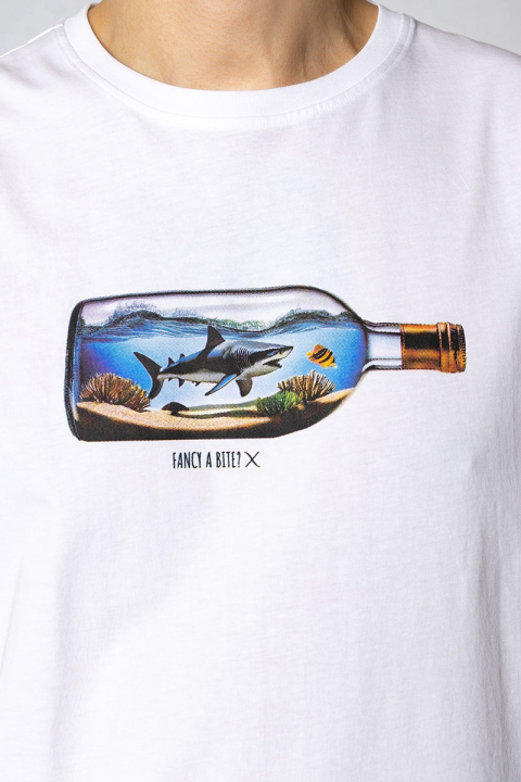 Clean Cut Copenhagen Shark T-shirt White