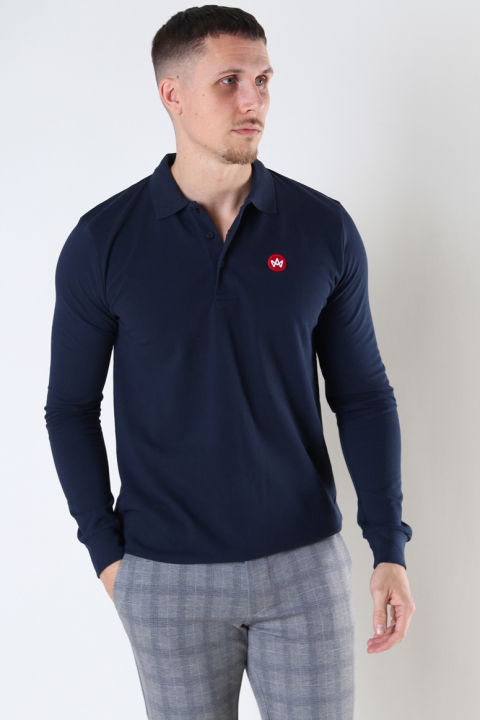 Kronstadt Albert Organic/Recycled L/S polo Navy