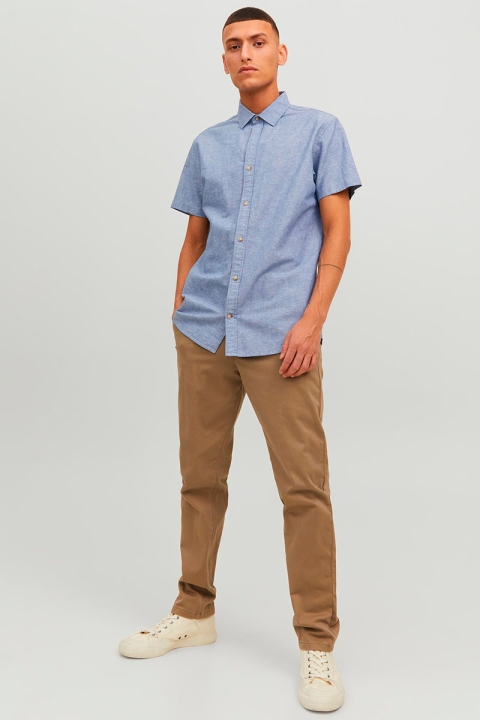 Jack & Jones Summer Linen Shirt SS Faded Denim