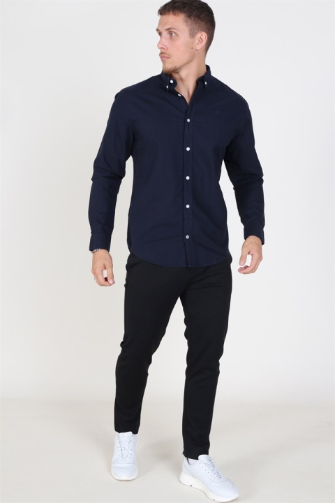 Kronstadt Johan Oxford Washed Skjorta Navy