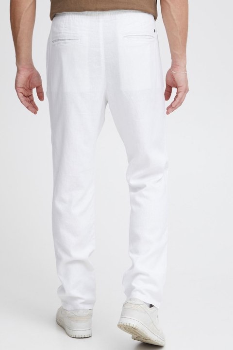 Solid TAIZ LINEN PANTS White