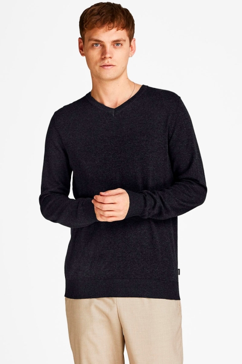 Jack & Jones JJEEMIL KNIT V-NECK NOOS Black