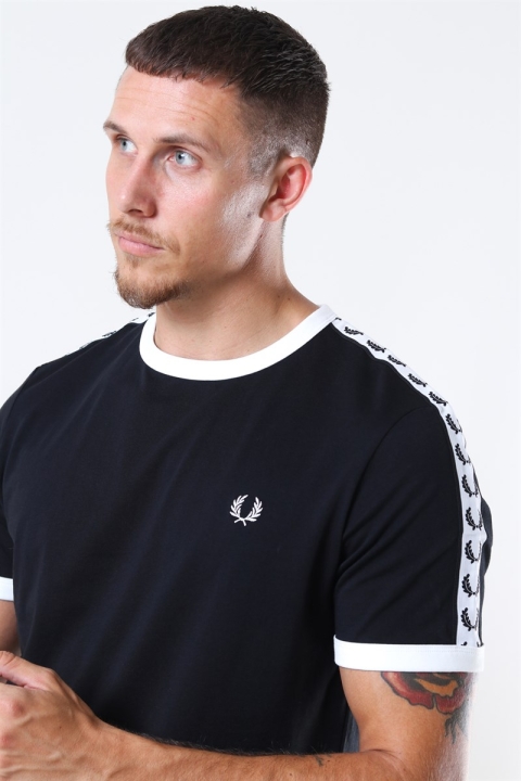 Fred Perry Taped Ringaer T-Shirt Black