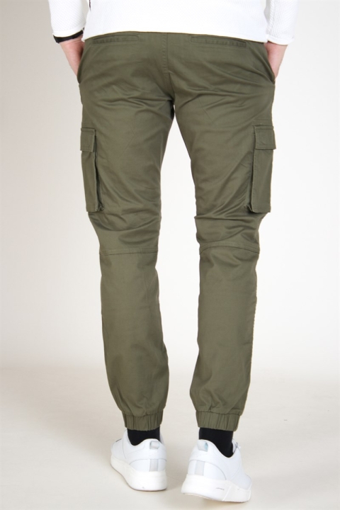 Only & Sons Cam Stage Cargo Cuff Pants Olive Night