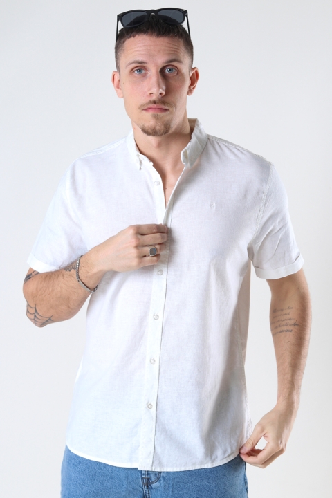 Clean Cut Copenhagen Cotton / Linnen Shirt S/S White